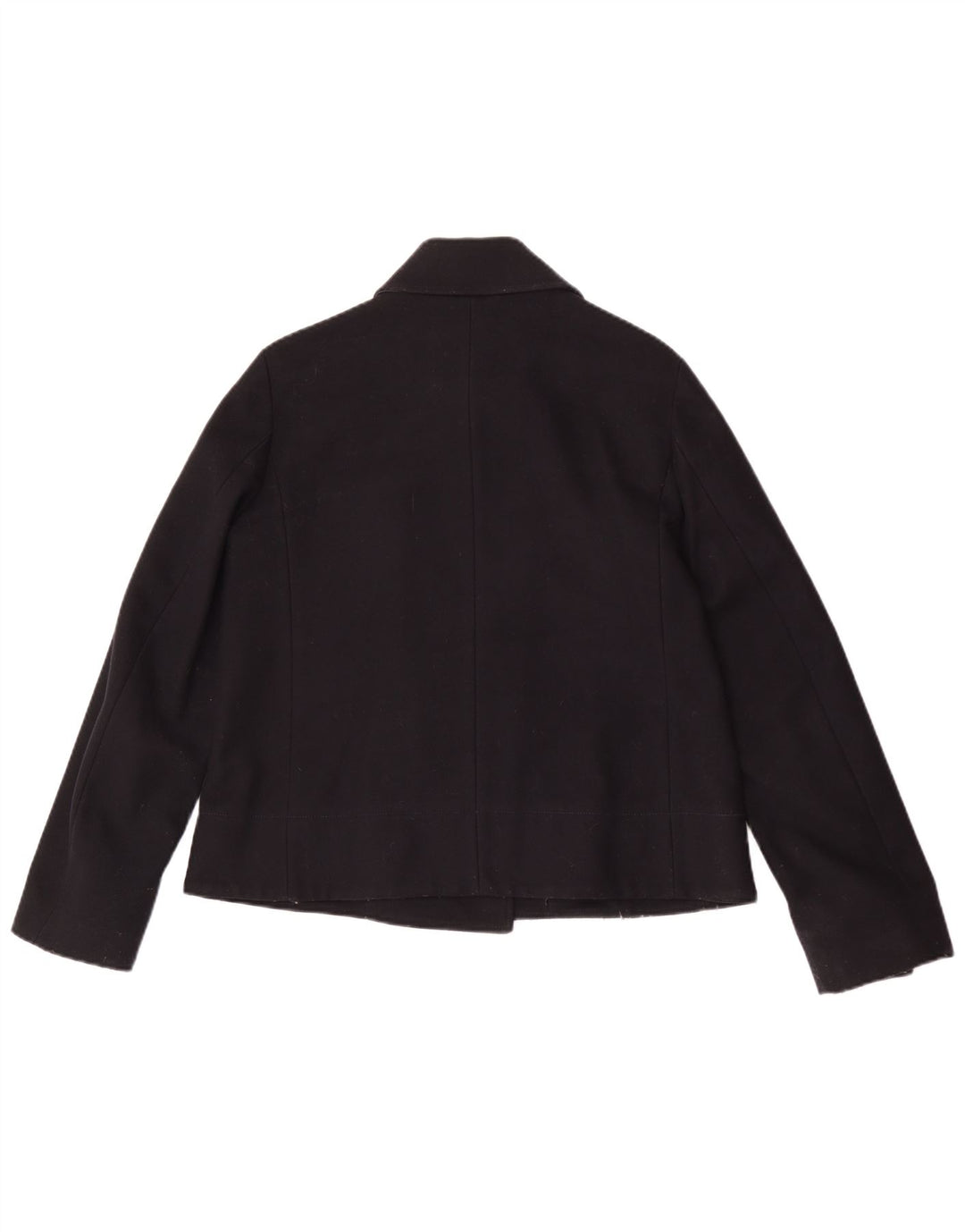 Calvin Klein Jeans feminino oversized ervilha casaco Reino Unido 10 pequeno azul marinho lã