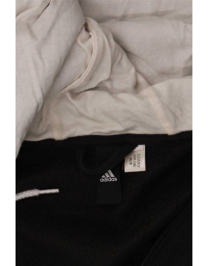 Suéter adidas masculino com capuz e zíper grande preto