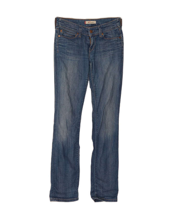 LEVI'S Womens 571 Slim Jeans W28 L34 Blue Cotton Vintage Levi's and Second-Hand Levi's from Messina Hembry 