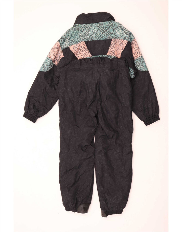 Macacão de esqui feminino Fila IT 48 XL preto colorblock