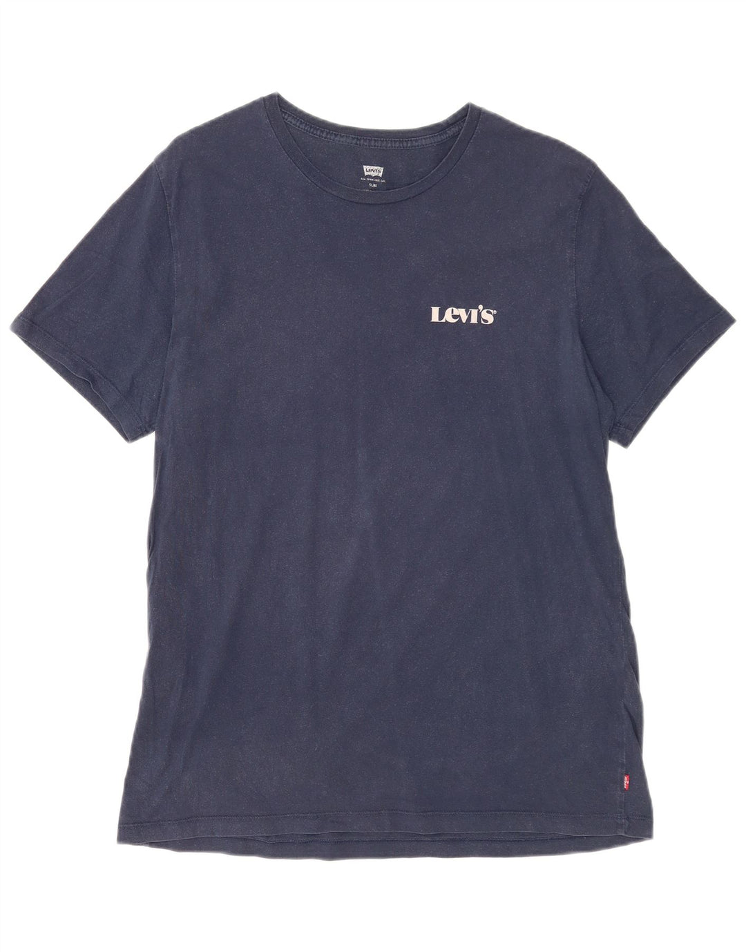 LEVI'S Mens Slim T-Shirt Top XL Algodão Azul Marinho