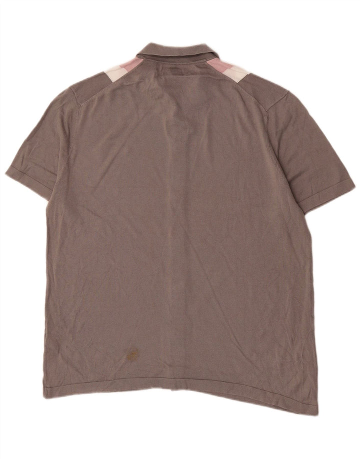 Camisa masculina de manga curta Marks & Spencer grande algodão colorblock rosa