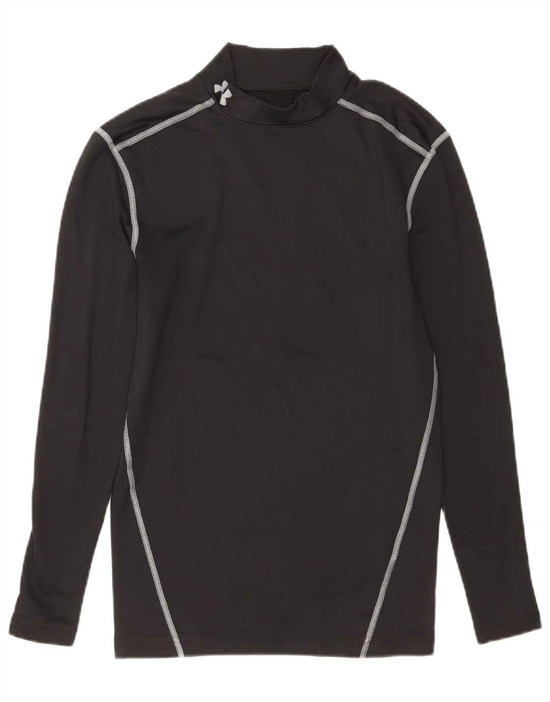 Under Armour Feminino Cold Gear Top Manga Longa Reino Unido 12 Poliéster Preto Médio