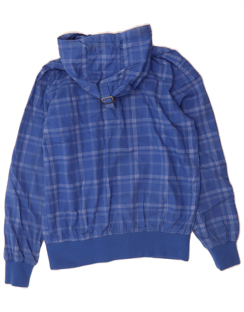 FISHBONE Mens Zip Hoodie Sweater UK 36 Small Blue Check Vintage Fishbone and Second-Hand Fishbone from Messina Hembry 