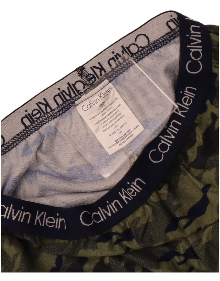 Calvin Klein Calça de treino para meninos 7-8 anos médio verde camuflagem