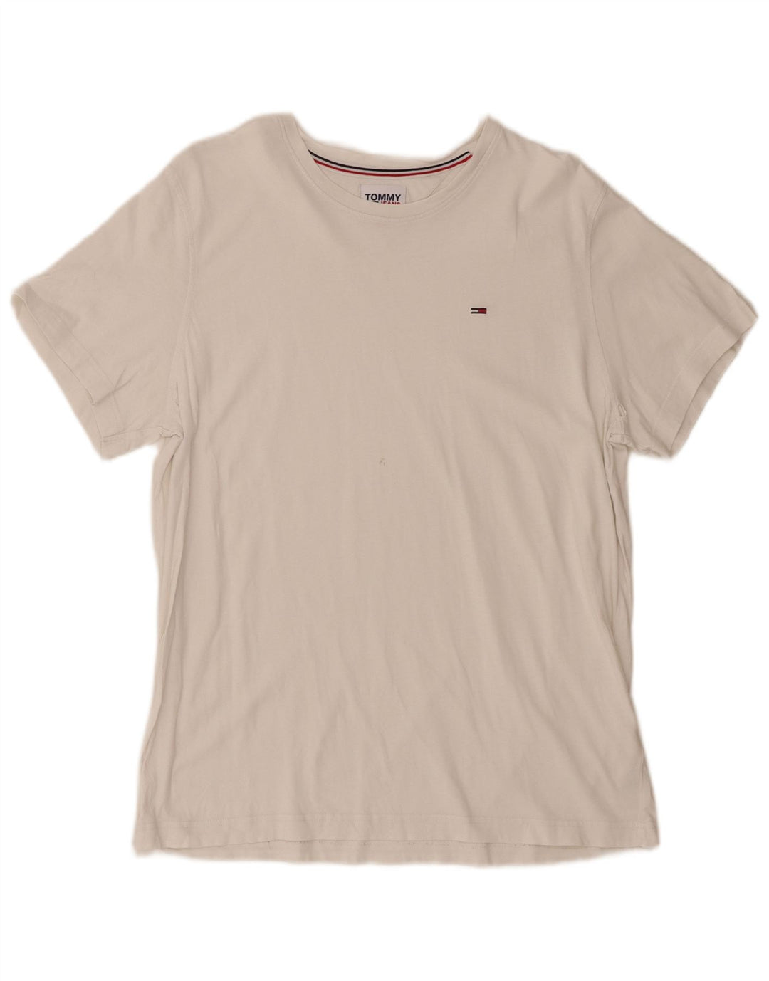 Tommy Hilfiger Camiseta masculina grande de algodão branco
