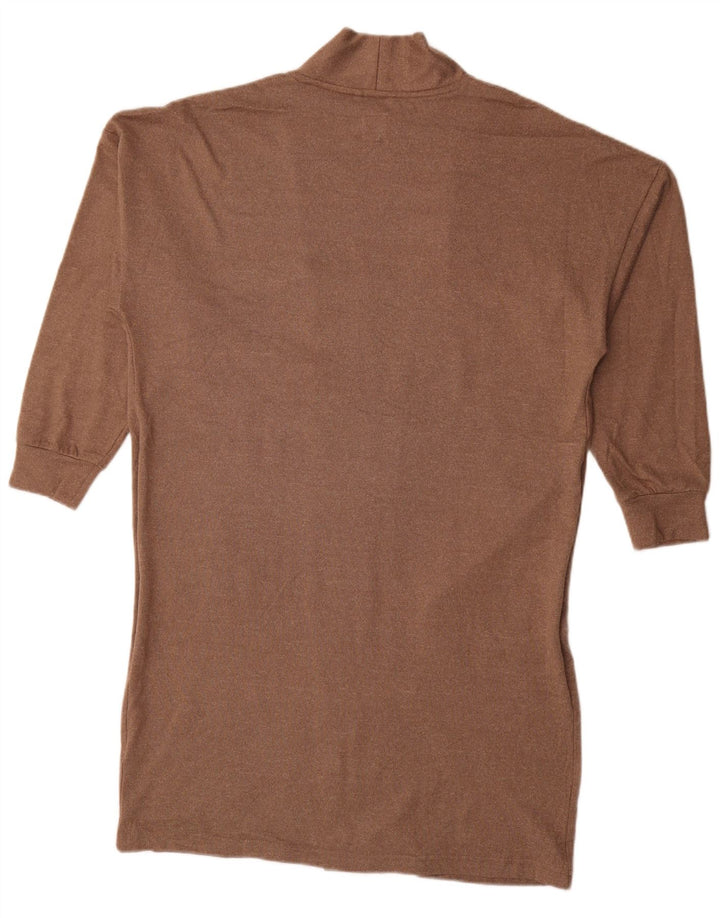 Suéter cardigã feminino John Lewis Longline oversized Reino Unido 14 marrom médio