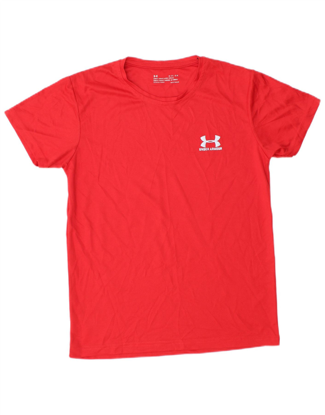 Camiseta masculina Under ARMOUR Heat Gear top pequeno vermelho