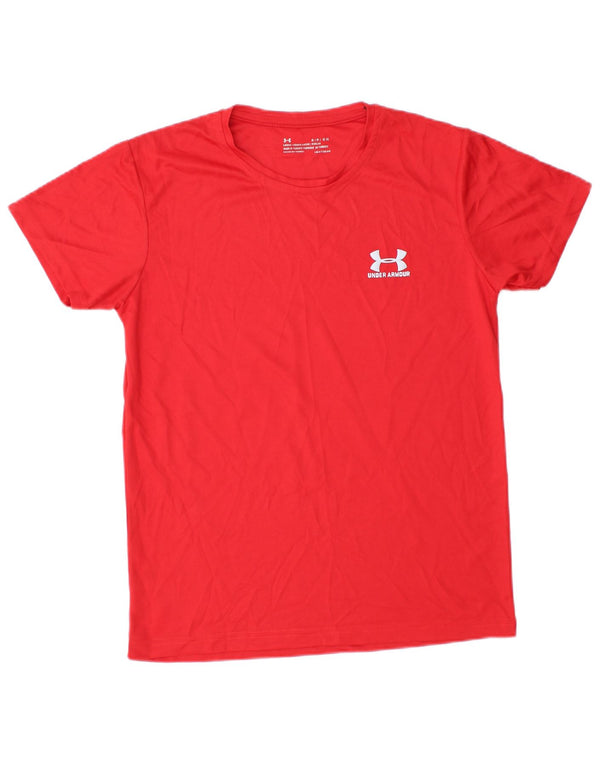 Camiseta masculina Under ARMOUR Heat Gear top pequeno vermelho