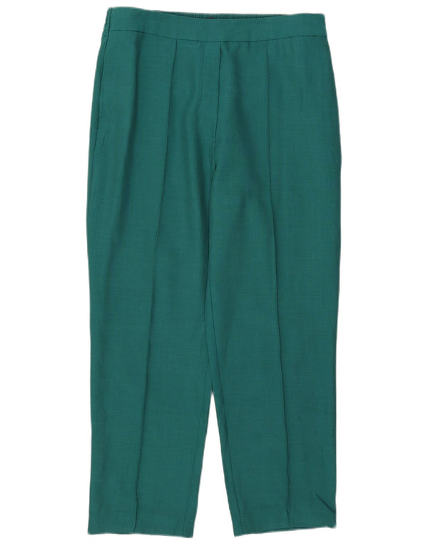 Calça casual feminina Marks & Spencer cônica Reino Unido 16 grande W34 L27 azul