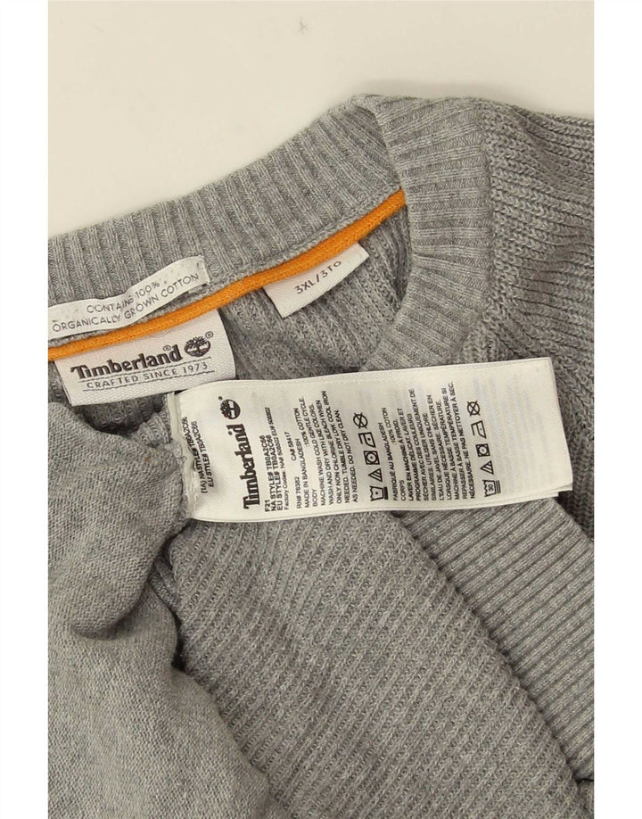 Suéter cardigã masculino Timberland 3XL algodão cinza