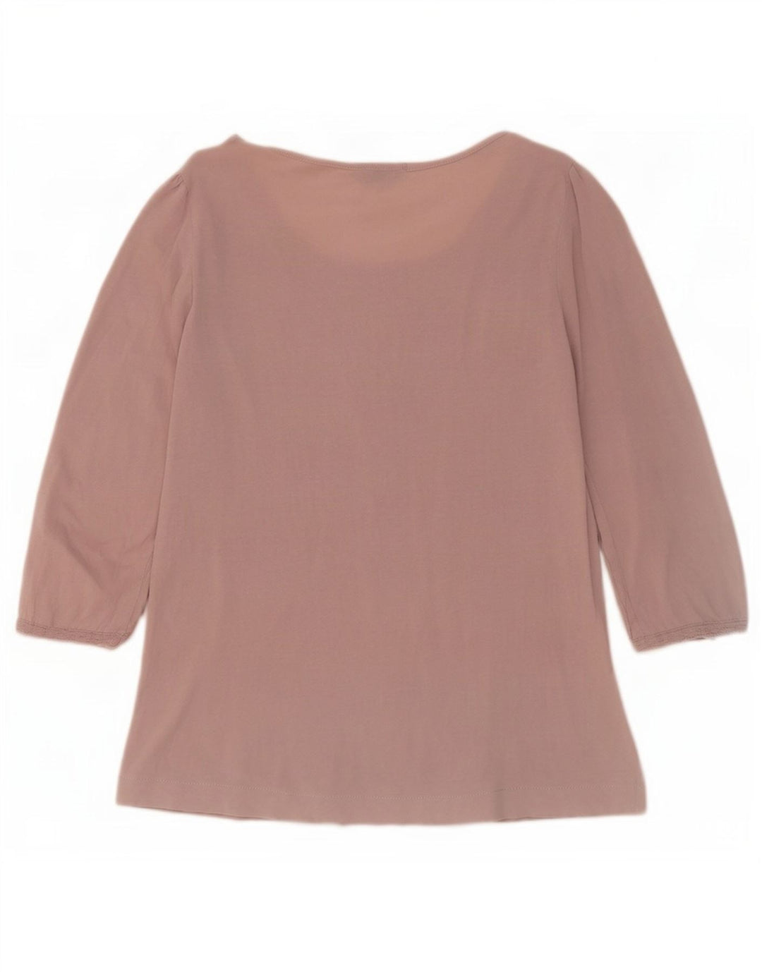 Top feminino Massimo Dutti manga 3/4 UK 12 rosa médio