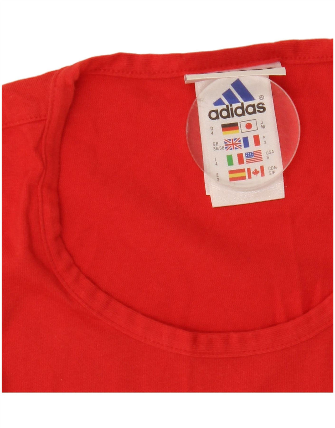 Adidas Mens Vest Top UK 36/38 Pequeno Algodão Vermelho