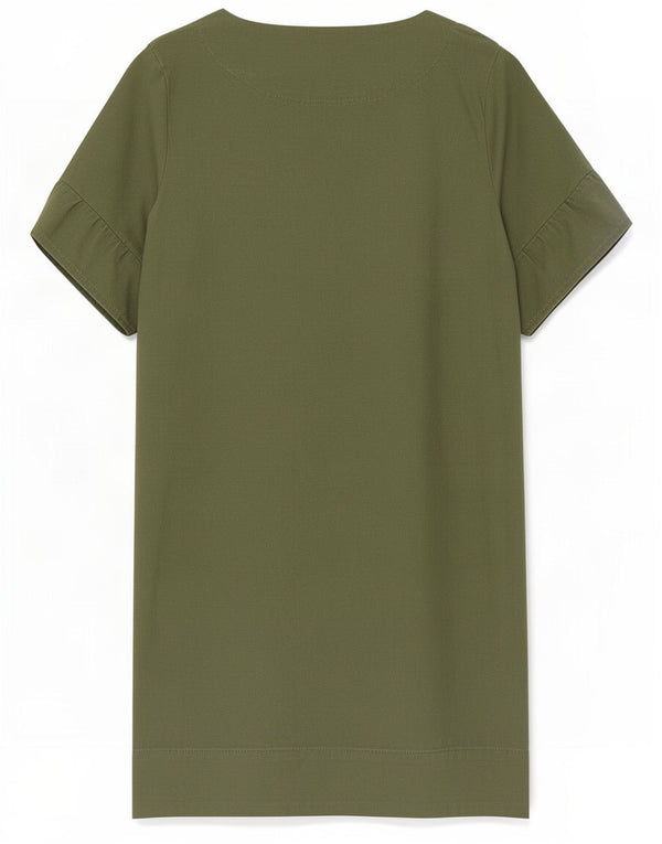 Vestido feminino Whistles UK 12 algodão cáqui médio