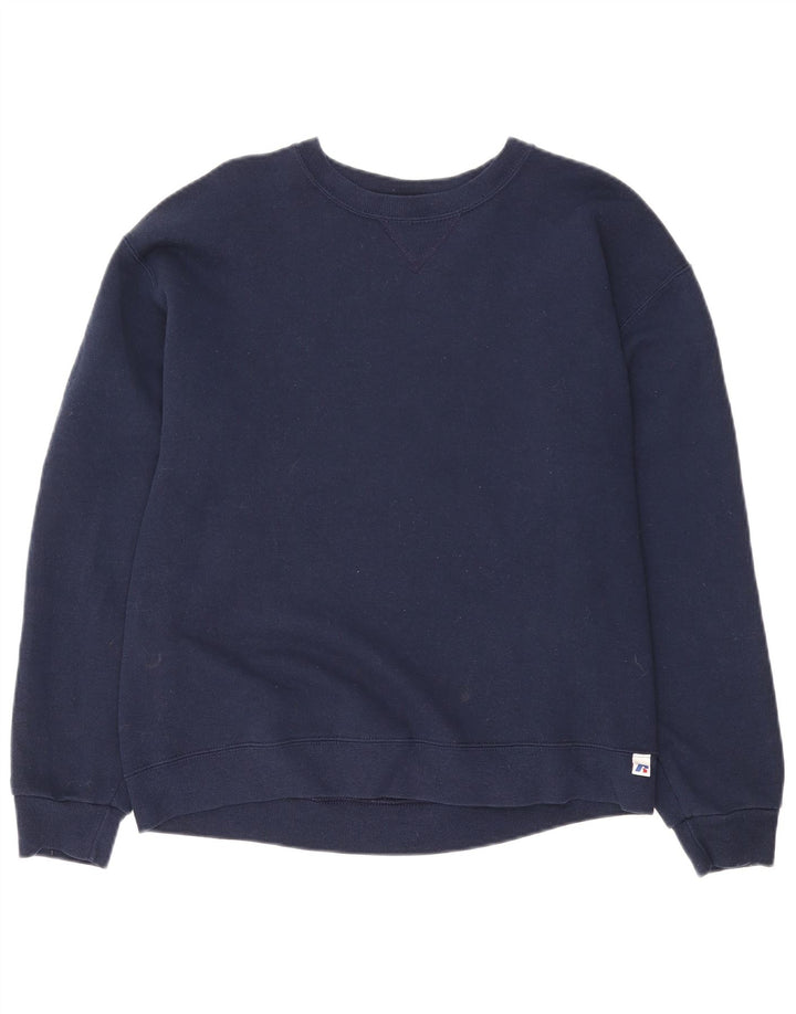 Russell Athletic Mens Moletom Jumper Médio Poliéster Azul Marinho