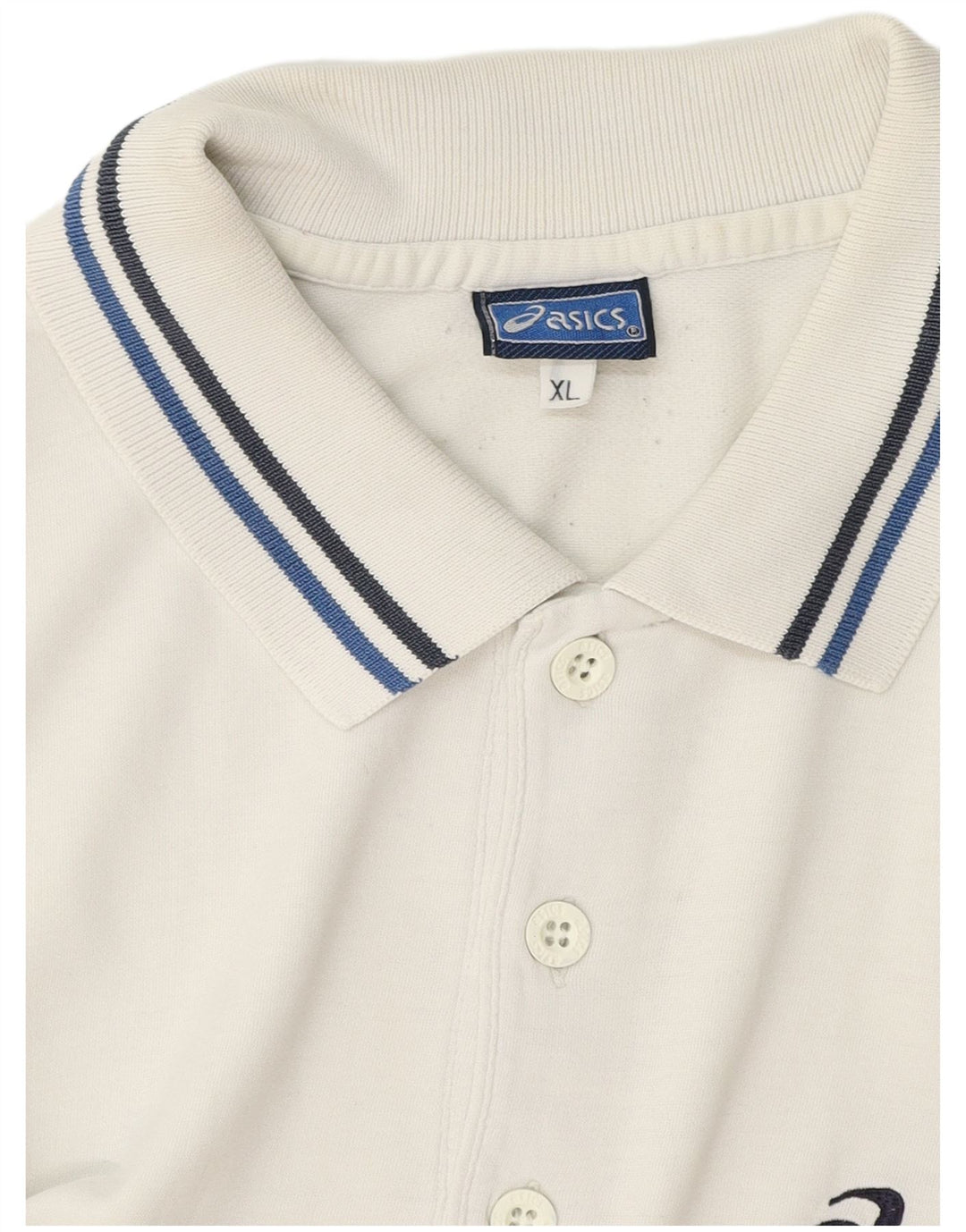 Camisa polo masculina Asics XL algodão branco