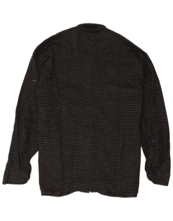Camisa masculina de flanela Azzurra XL poliéster manchado preto