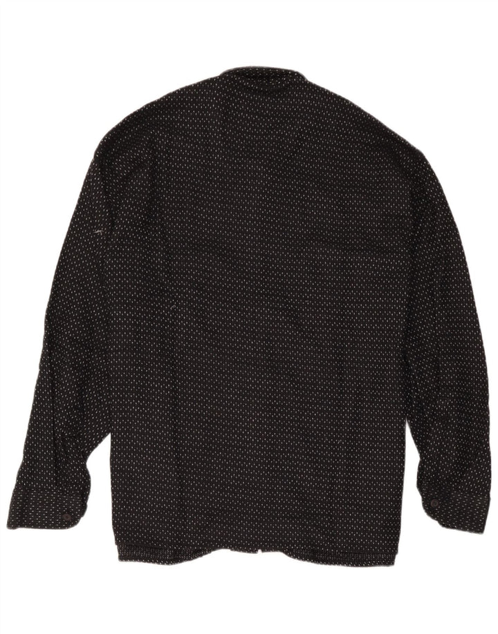 Camisa masculina de flanela Azzurra XL poliéster manchado preto