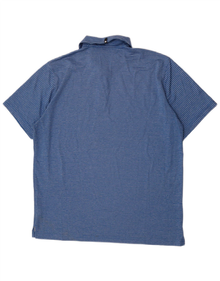 Camisa polo masculina Puma XL listrada azul poliéster