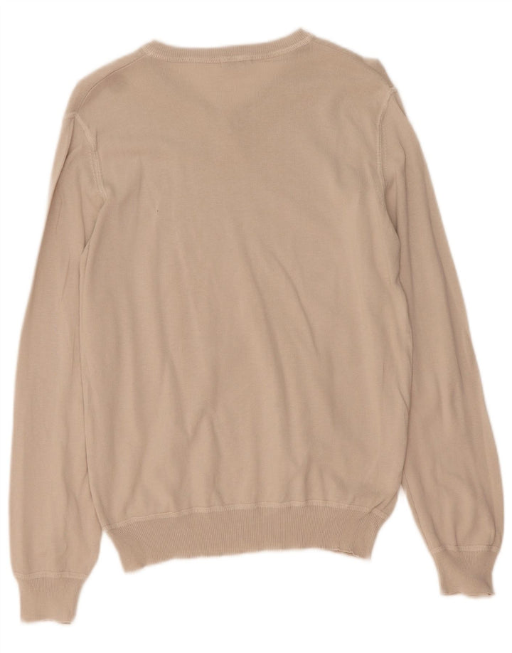 Suéter masculino RIFLE com decote em V médio bege