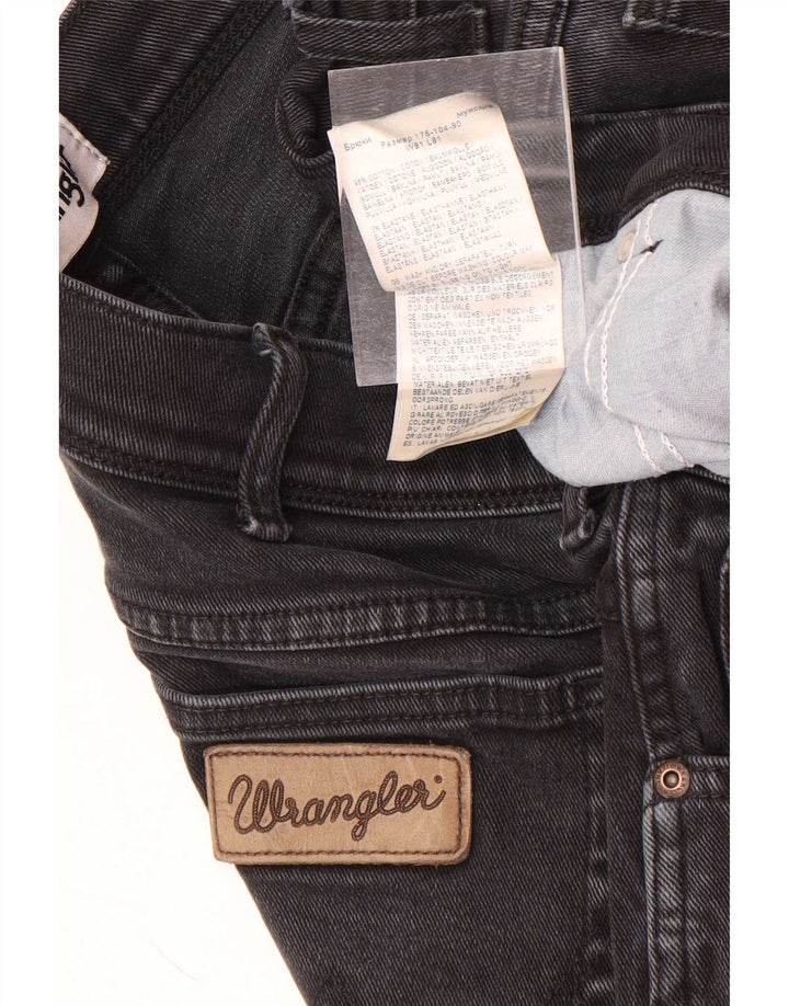 Wrangler Masculino Texas Straight Jeans W36 L32 Algodão Preto