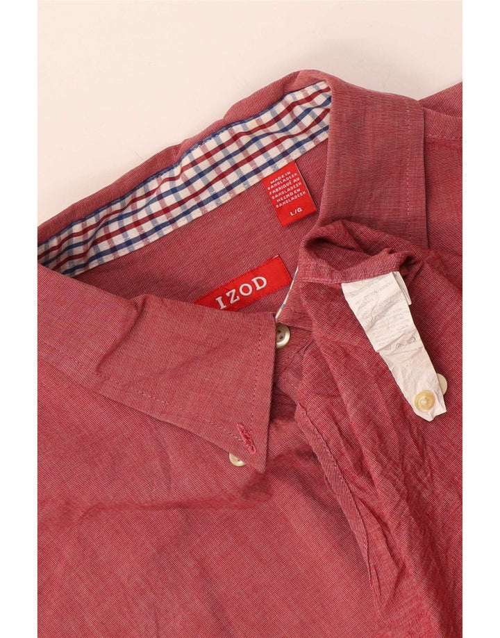 Camisa masculina Izod grande algodão vermelho