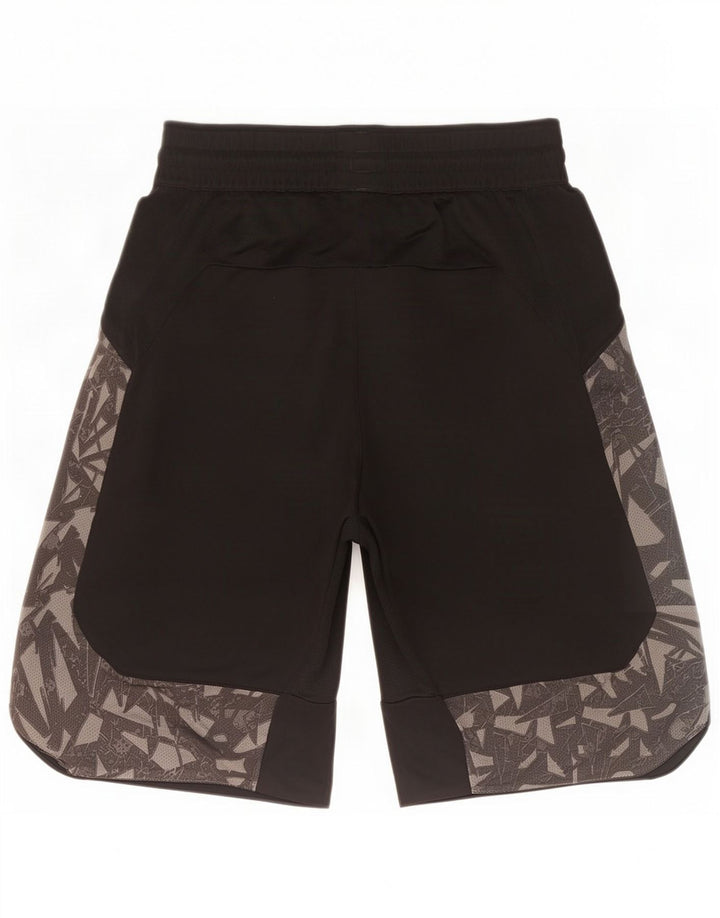Adidas Mens Sport Shorts Pequeno Poliéster Geométrico Preto