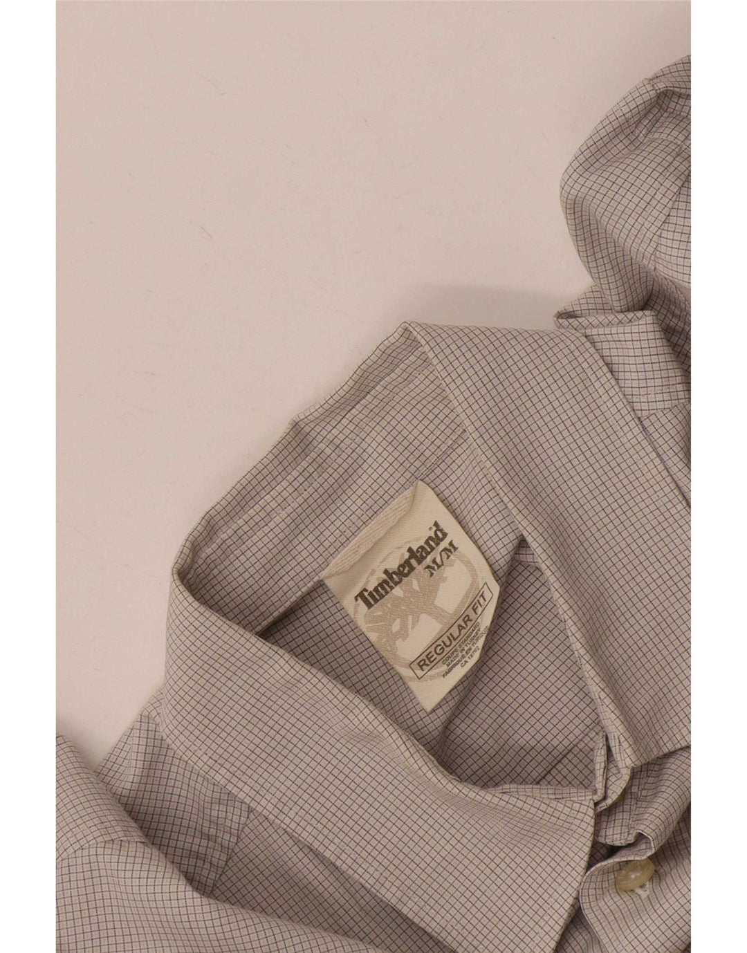 Camisa masculina Timberland Regular Fit cinza médio xadrez