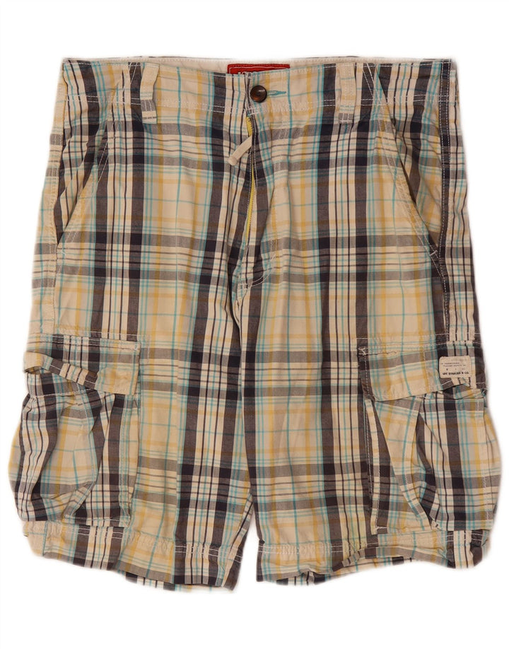 Shorts cargo masculino LEVI'S W34 grande algodão xadrez multicolorido