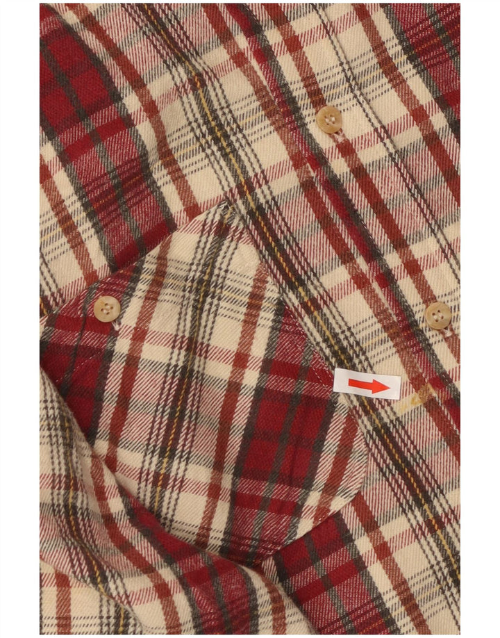 Think Pink Camisa masculina de flanela xadrez XL Borgonha Xadrez