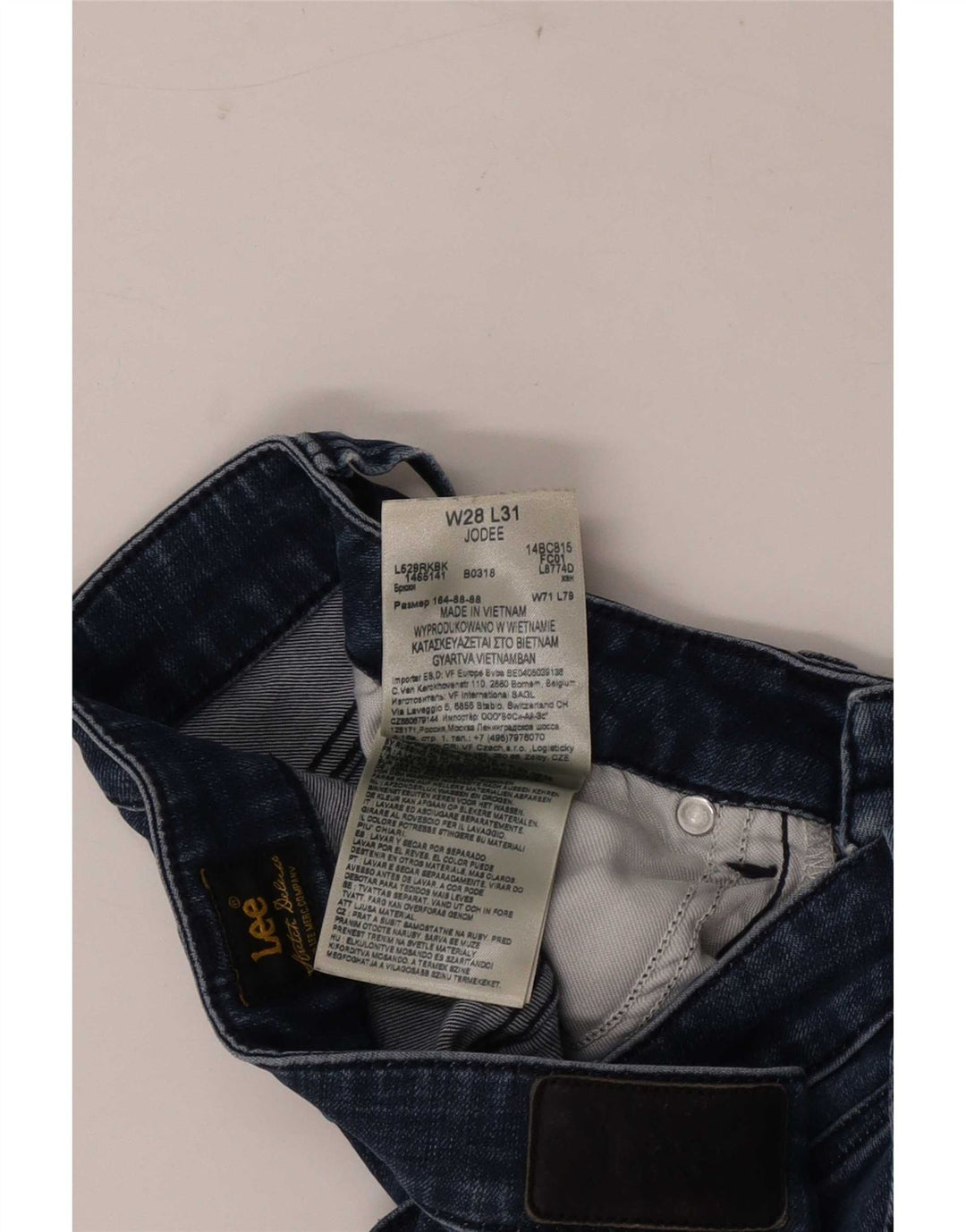 Lee Womens Jodee Skinny Jeans W28 L31 Azul Algodão