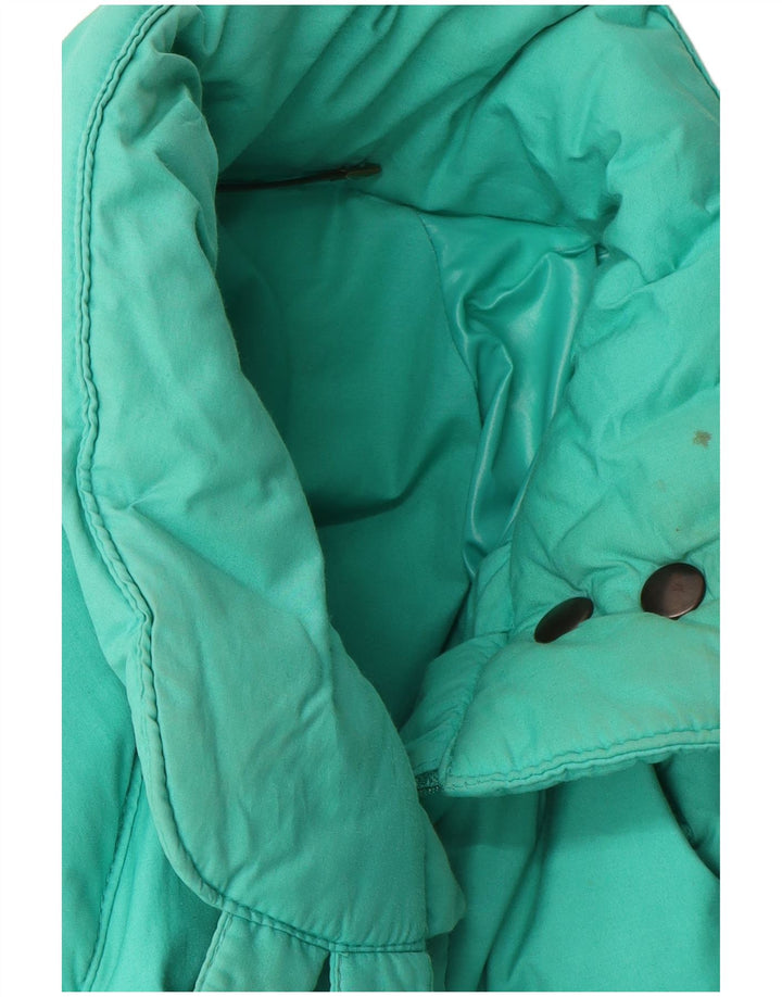 Jaqueta acolchoada de grandes dimensões para mulheres vintage IT 46 grande poliamida verde