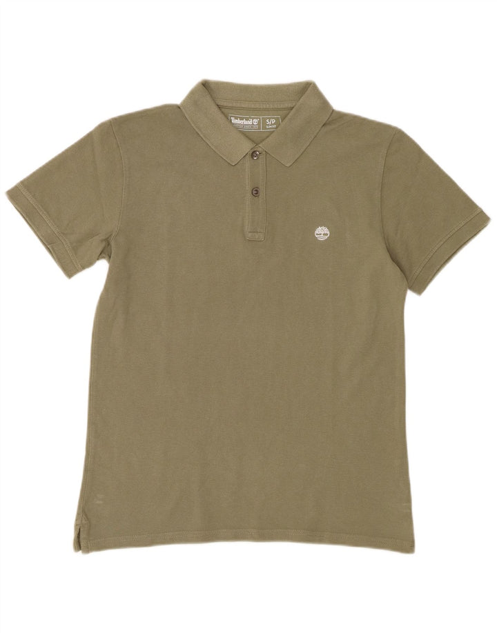 Camisa polo masculina Timberland Slim Fit pequena cáqui