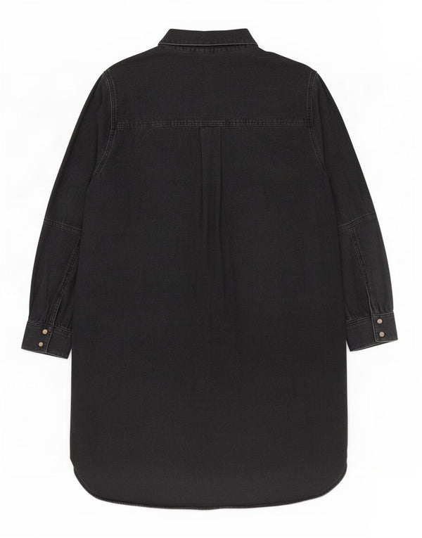 Vestido jeans feminino Marks & Spencer UK 14 grande algodão preto