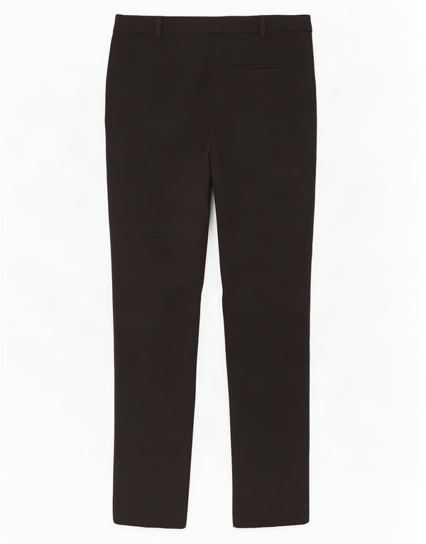 Calça casual fina feminina Topshop Reino Unido 8 pequena W26 L29 poliéster preto