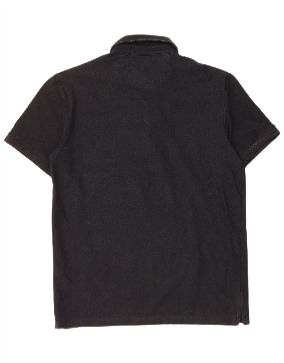 Camisa polo masculina Zara pequena algodão preto