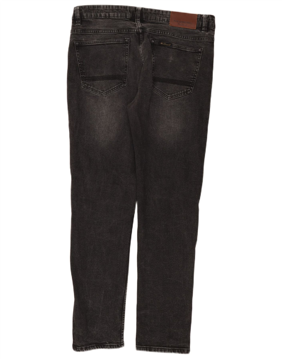 Ben Sherman Mens Brighton Slim Jeans W36 L32 Algodão Preto