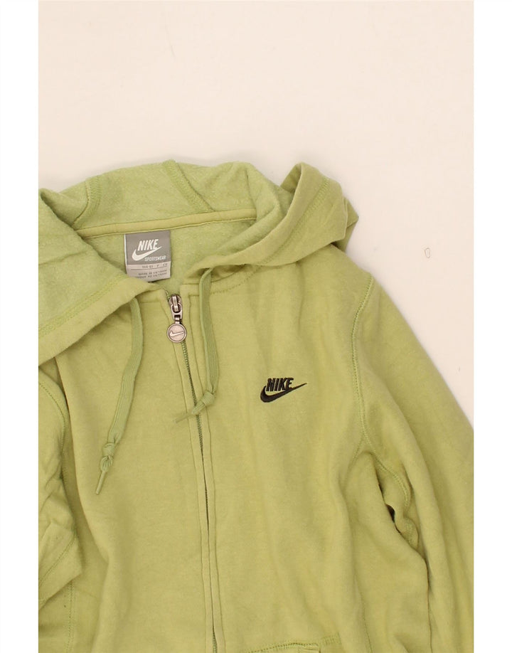 NIKE Womens Zip Hoodie Sweater UK 10 Small Green Cotton Vintage Nike and Second-Hand Nike from Messina Hembry 