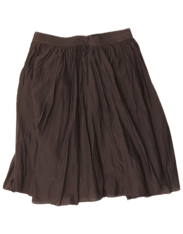 J. Crew Saia plissada feminina US 4 pequena W30 algodão cinza
