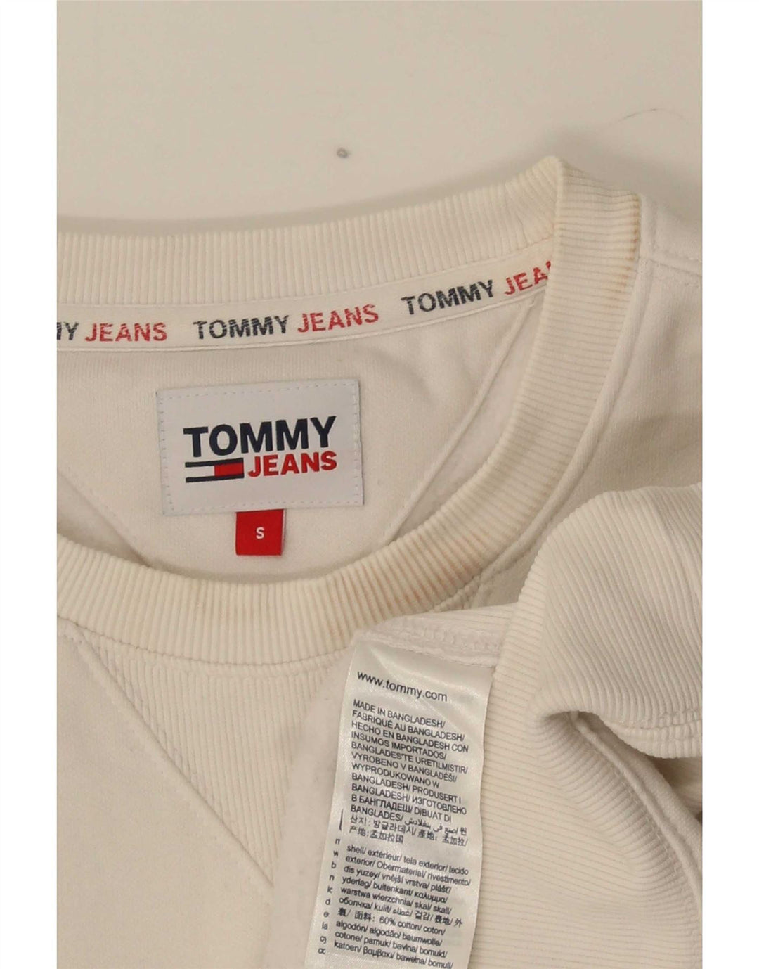 Tommy Hilfiger moletom gráfico masculino jumper pequeno algodão branco