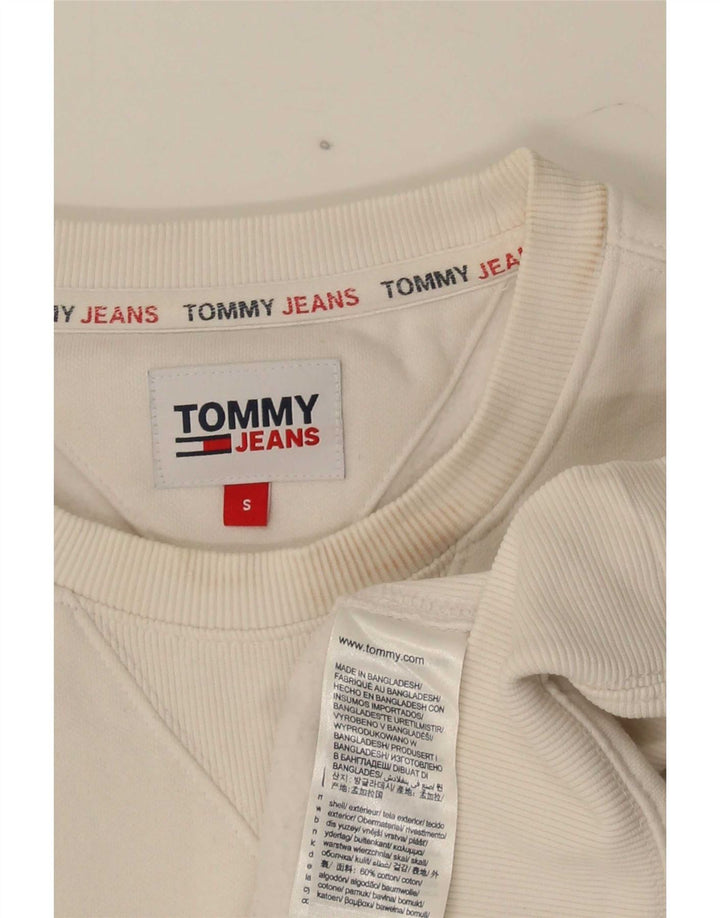 Tommy Hilfiger moletom gráfico masculino jumper pequeno algodão branco