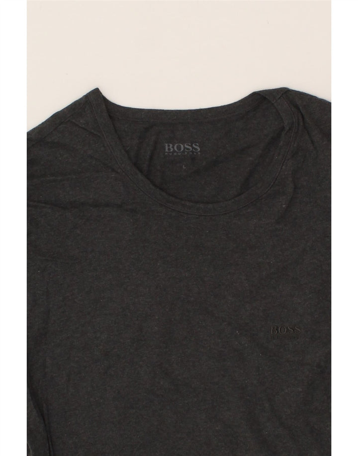 HUGO BOSS Mens T-Shirt Top Large Grey Cotton Vintage Hugo Boss and Second-Hand Hugo Boss from Messina Hembry 