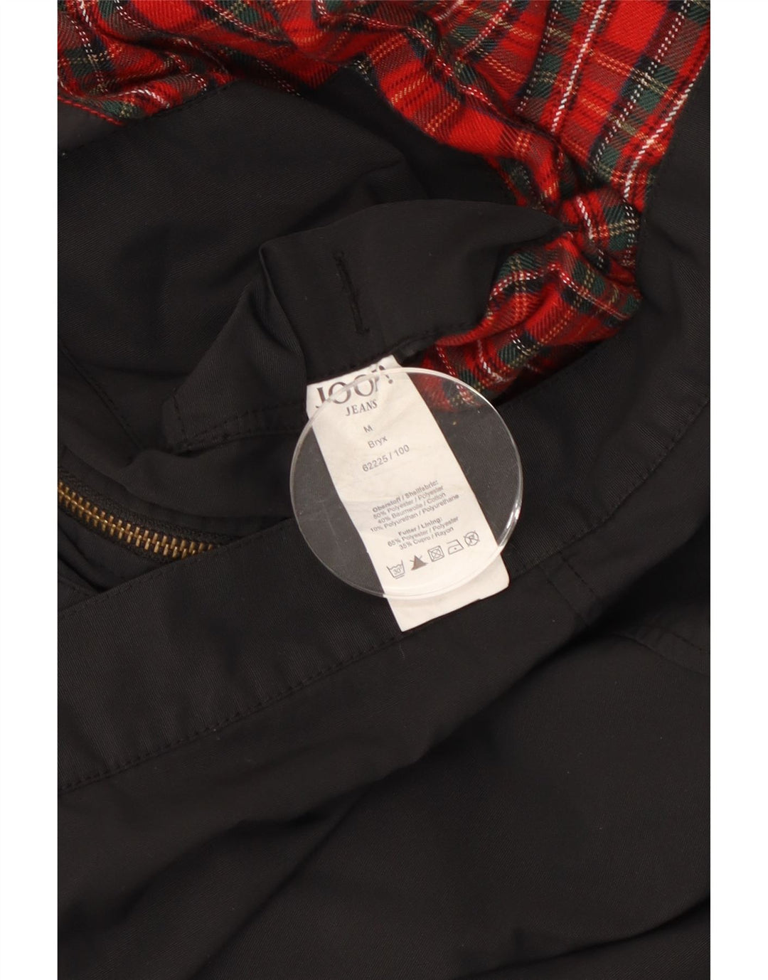 Jaqueta utilitária masculina Joop com capuz UK 38 poliéster preto médio