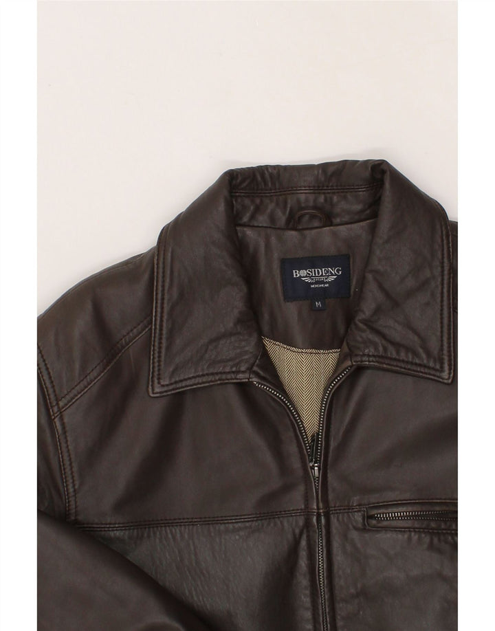 Jaqueta de couro masculina VINTAGE Reino Unido 38 couro marrom médio