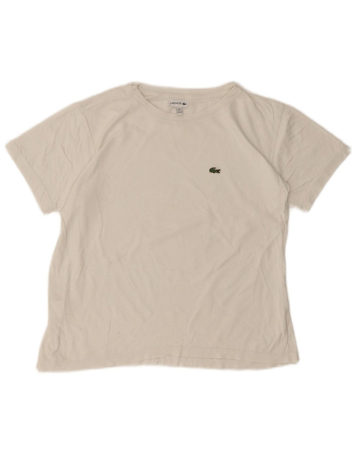 Camiseta Lacoste Menino 11-12 Anos Algodão Branco
