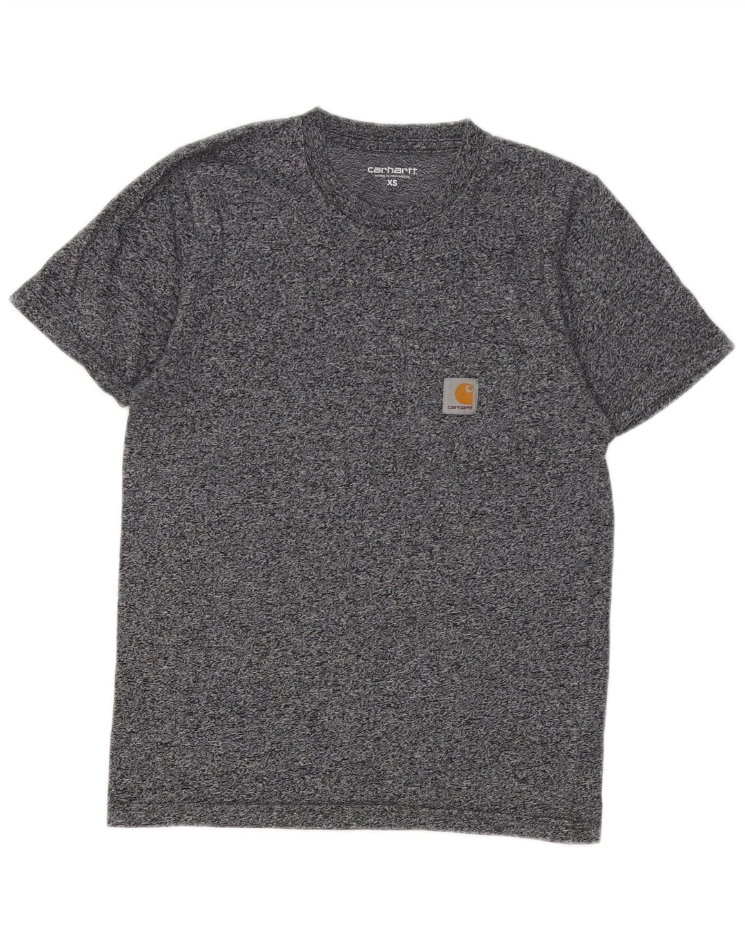 Camiseta masculina CARHARTT XS algodão manchado cinza