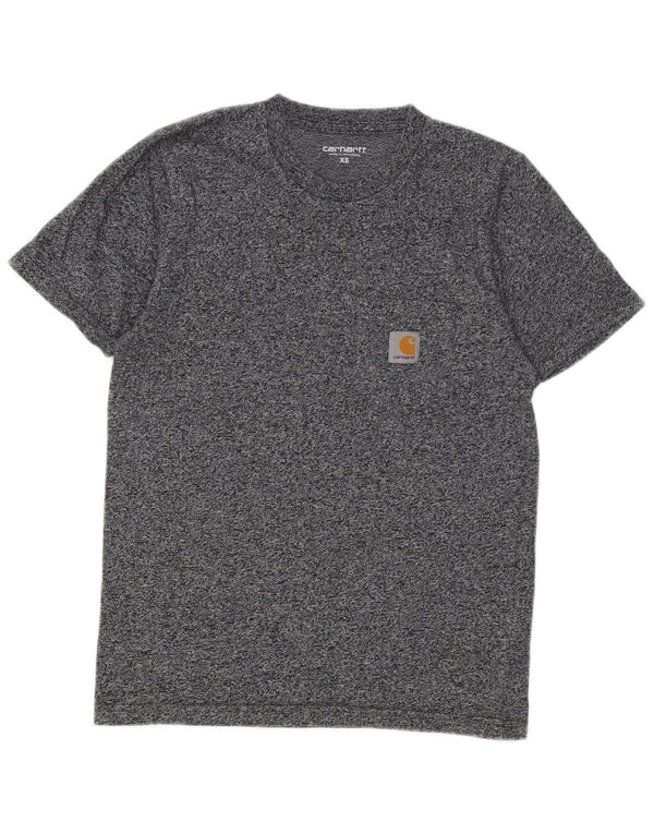 Camiseta masculina CARHARTT XS algodão manchado cinza