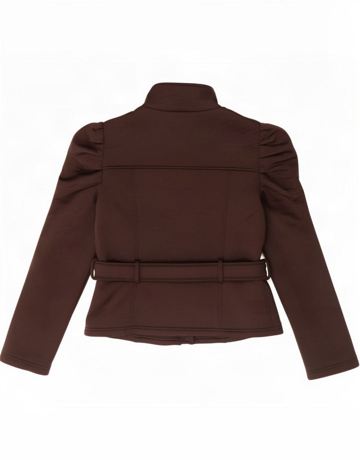 Jaqueta bomber feminina Zara UK 18 XL preto poliéster