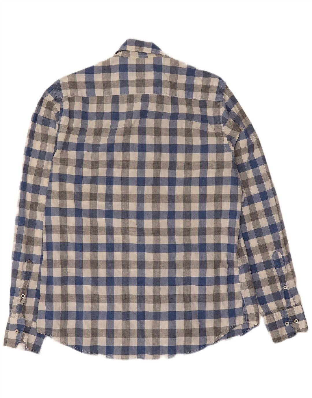 Camisa masculina casual Massimo Dutti de algodão guingão multicolorido médio