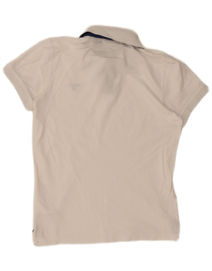 Camisa polo masculina Gant pequena de algodão branco